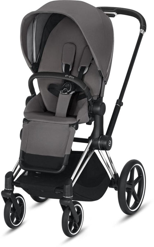 Cybex ePriam Stroller - Chrome/Black/Manhattan Grey