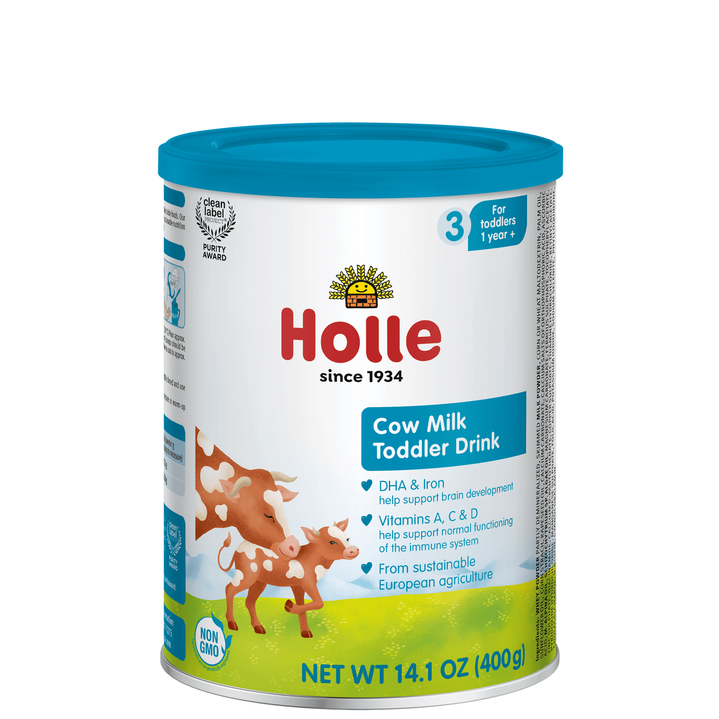 Holle Cow Milk Toddler Drink | Stage 3 (14 oz) - DAIRY-400G-COW-1TIN