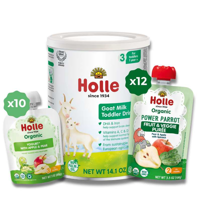 Goat & Greens Variety Bundle: Goat Milk, Power Parrot, Apple & Pear Yogurt - BUNDLE-GOAT-PARROT-APY