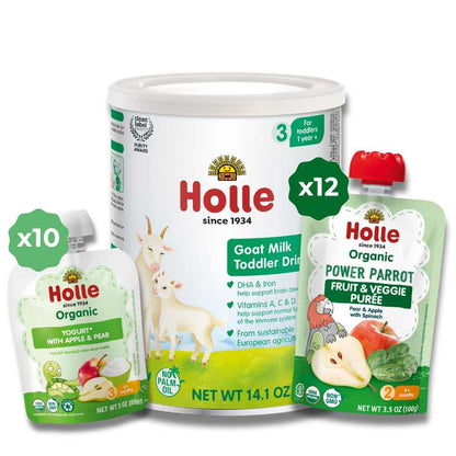 Goat & Greens Variety Bundle: Goat Milk, Power Parrot, Apple & Pear Yogurt - BUNDLE-GOAT-PARROT-APY