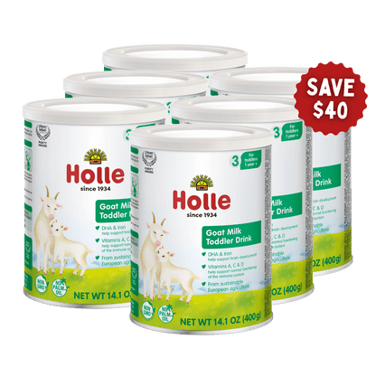 Holle Goat Milk Toddler Drink | Stage 3 (14 oz) - DAIRY-400G-GOAT-6TINS