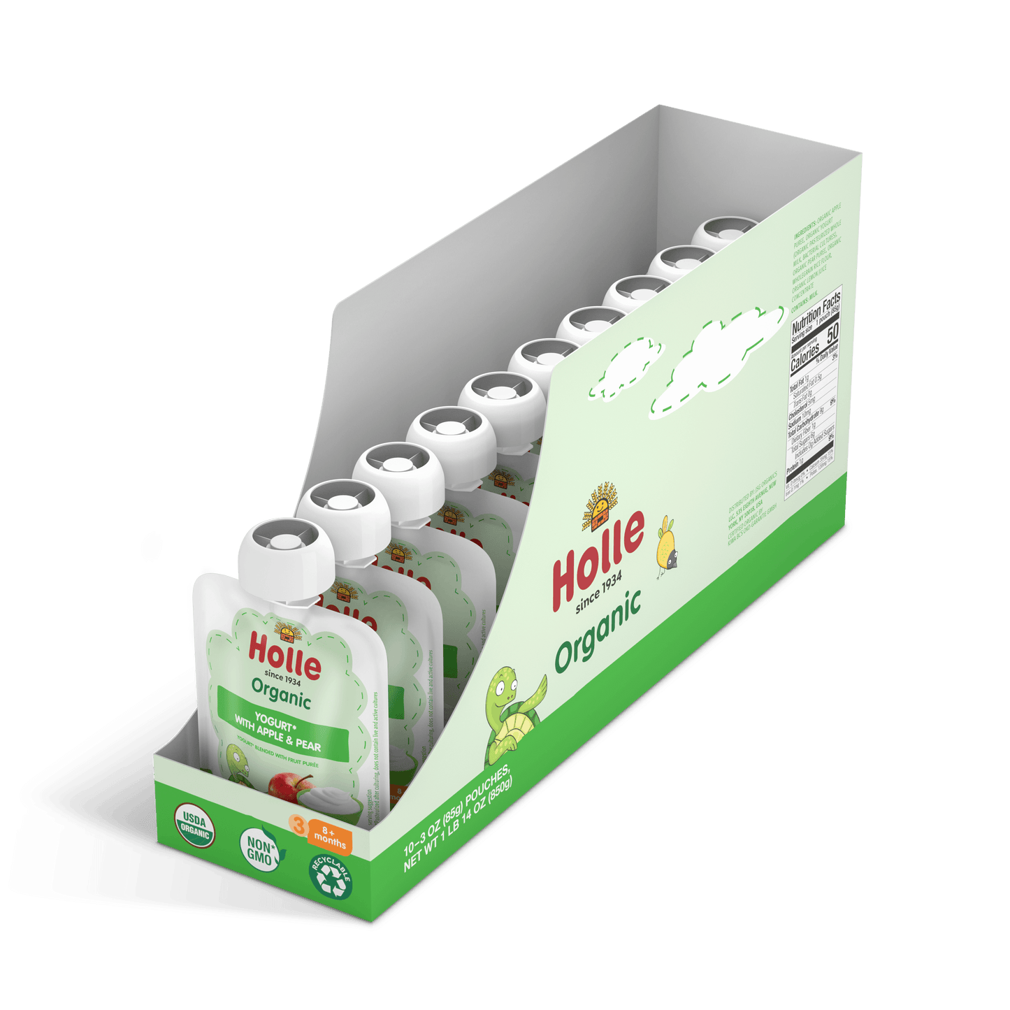Organic Apple & Pear Yogurt Pouches - APPLE-PEAR-YOGURT