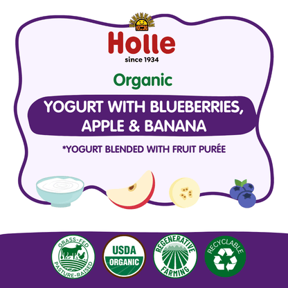 Organic Blueberries, Apple & Banana Yogurt Pouches - BLUEAPPLE-BANANA-YOGURT