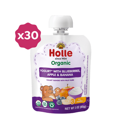 Holle Organic Blueberries, Apple & Banana Yogurt Pouches - BLUEAPPLE-BANANA-YOGURT-3