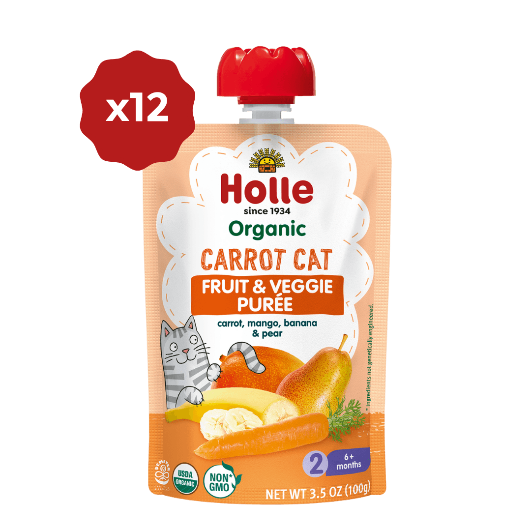 Organic Carrot Cat Fruit & Veggie Purée - CARROT-CAT-BOX-2PACK