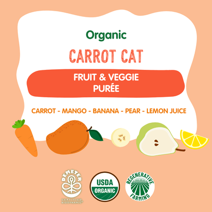 Organic Carrot Cat Fruit & Veggie Purée -