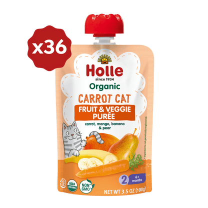 Organic Carrot Cat Fruit & Veggie Purée - CARROT-CAT-BOX-36