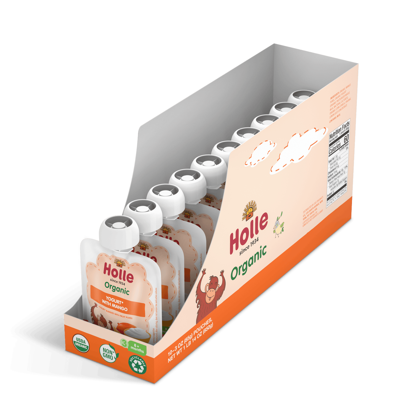 Organic Mango Yogurt Pouches - MANGO-YOGURT
