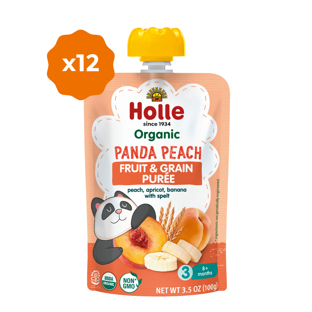 Organic Panda Peach Fruit & Grain Purée - PANDA-PEACH-BOX-2PACK