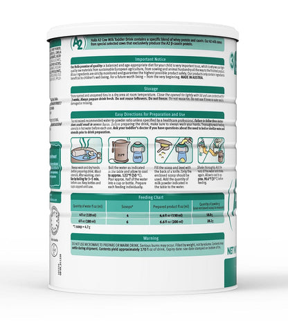 Holle Stage 3: A2 Cow Milk Toddler Drink - Non GMO (28.2oz each, 6 Pack) - 4260688630050-6