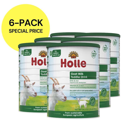 Holle Stage 3: Goat Milk Toddler Drink - Non GMO (28.2oz each, 6 Pack) - 4260688630036-6
