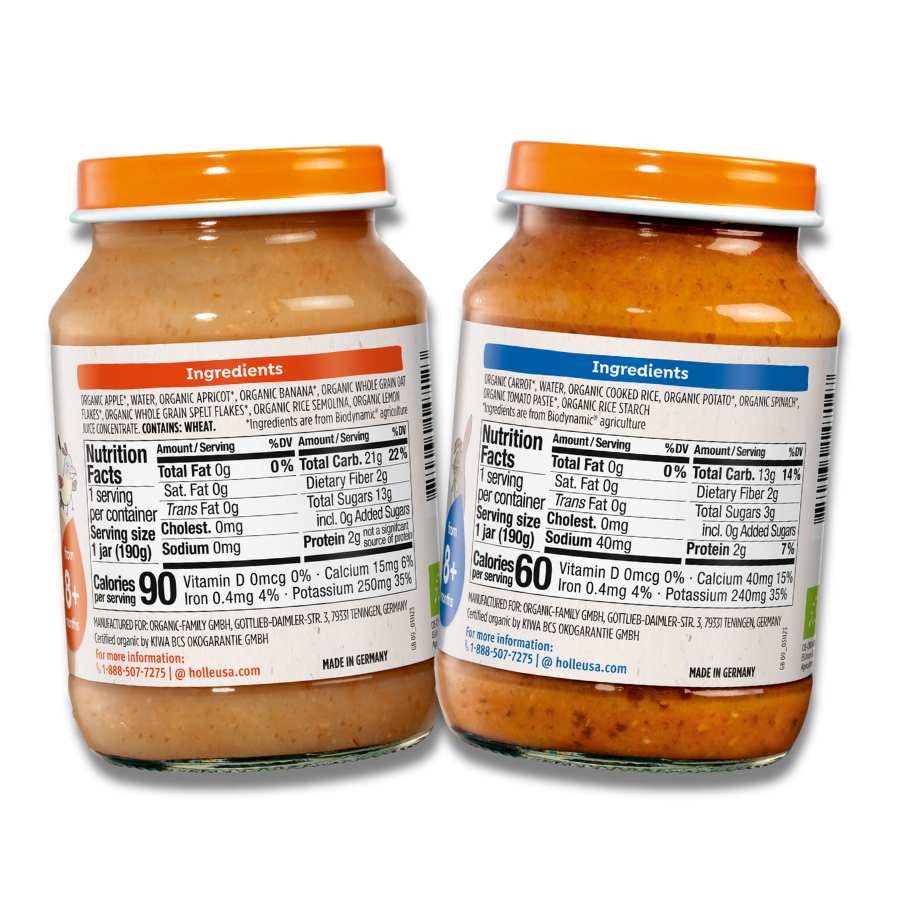 Sweet & Savory Jars Bundle: Mixed Fruit w/ Muesli Jars, Veggie Risotto Jars - BUNDLE-MFMJ-VRJ-