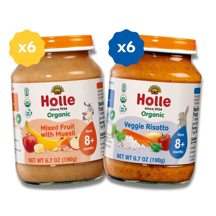 Sweet & Savory Jars Bundle: Mixed Fruit w/ Muesli Jars, Veggie Risotto Jars - BUNDLE-MFMJ-VRJ-