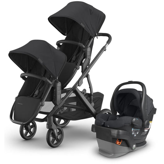 UPPAbaby Vista V3 Double Stroller with RumbleSeat V3 + Mesa V2 Travel System Bundle - Jake / Jake - DBL-V3-TRVL-MESA-V2-0303-VSO-NA-JKE