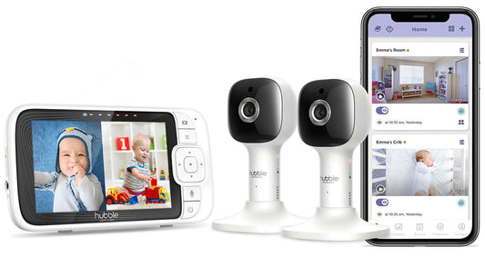 Hubble Connected Nursery Pal Cloud Twin Smart Baby Monitor with Night Light - hcsnpcl2