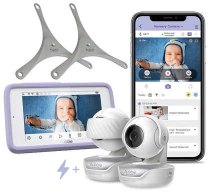 Hubble Connected Nursery Pal Deluxe Twin Smart Baby Monitor - HCTNPDL2