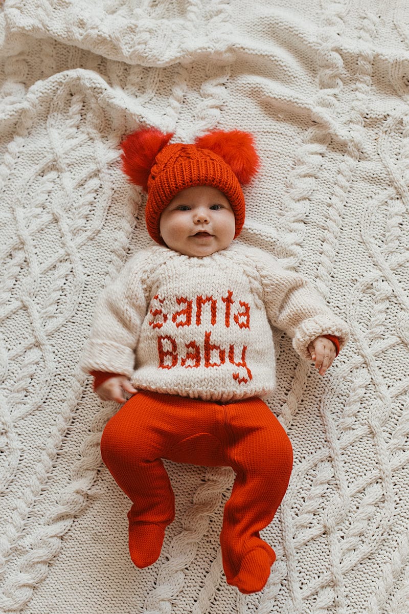 Huggalugs Fluffer Beanie Hat - Red, Medium (6-24 months) - 971M