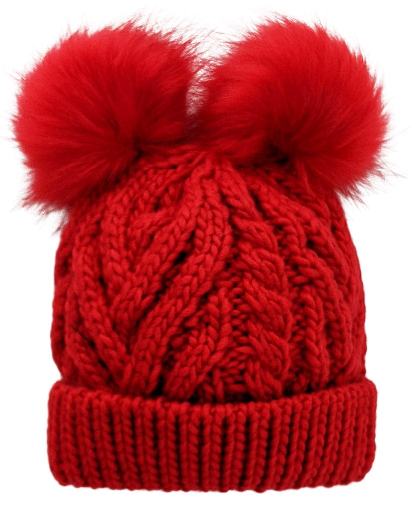 Huggalugs Fluffer Beanie Hat - Red, Medium (6-24 months) - 971M