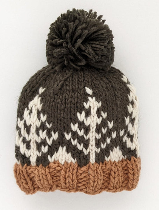 Huggalugs Forest Knit Beanie Hat - Loden, Medium (6-24 months) - 1146M