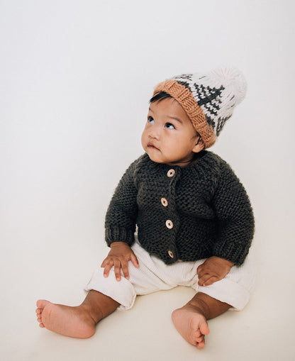 Huggalugs Forest Knit Beanie Hat - Natural, Large (2-6 years) - 1063L