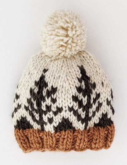Huggalugs Forest Knit Beanie Hat - Natural, Large (2-6 years) - 1063L