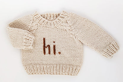 Huggalugs hi. Crew Neck Sweater - Pecan, 6-12 months - 1225-6-12