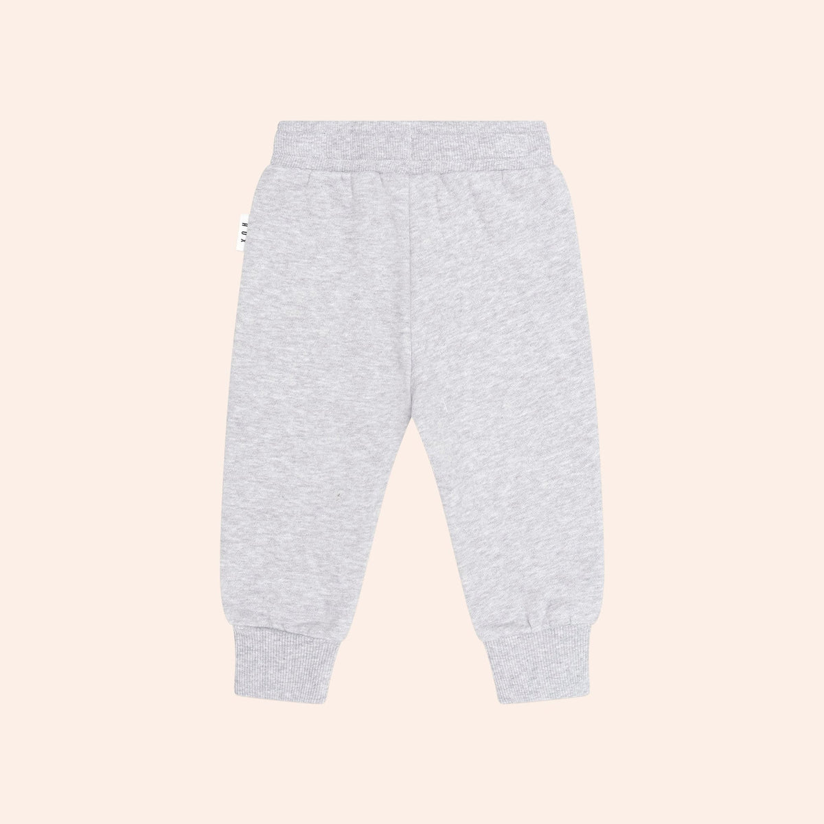 Grey Huxbaby sweatpants with elasticated waistband and cuffs