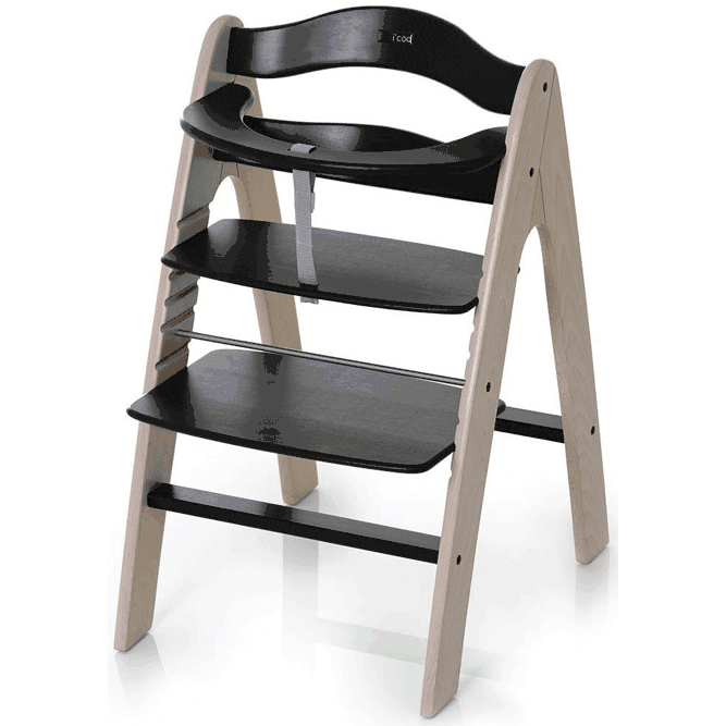 I'Coo Pharo Wooden Highchair in Black/Whitewash - 666111