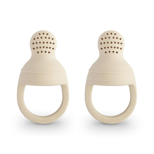 Mushie Silicone Fresh Food Feeder 2-Pack - Shifting Sand - SFFF-1005