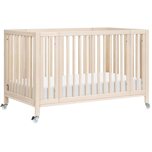 Babyletto Rolli 9-in-1 Convertible All-Stages Crib with Bassinet & Toddler Bed Conversion Kits - Washed Natural - M30880NX