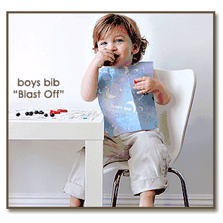 Icky Eco Friendly Disposable Bibs 12 Pack in Blast Off (Boys) - 1B-BIB-BOY
