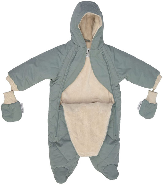 7 A.M. Enfant Snowsuit Bebe - Benji - Mirage Blue Quilted (12-24m) - SSB803-MIQ