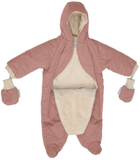7 A.M. Enfant Snowsuit Bebe - Benji - Rose Dawn Quilted (12-24m) - SSB803-ROQ