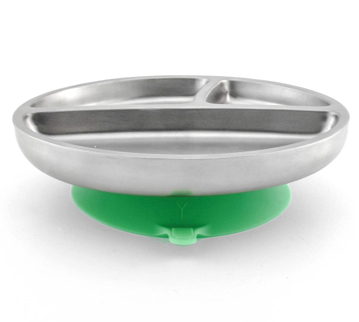 Avanchy Stainless Steel Suction Toddler Plate - Green