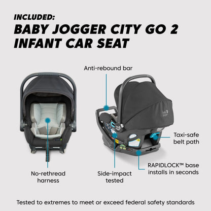 Baby Jogger City Mini 2 Travel System - Opulent Black - 2154058