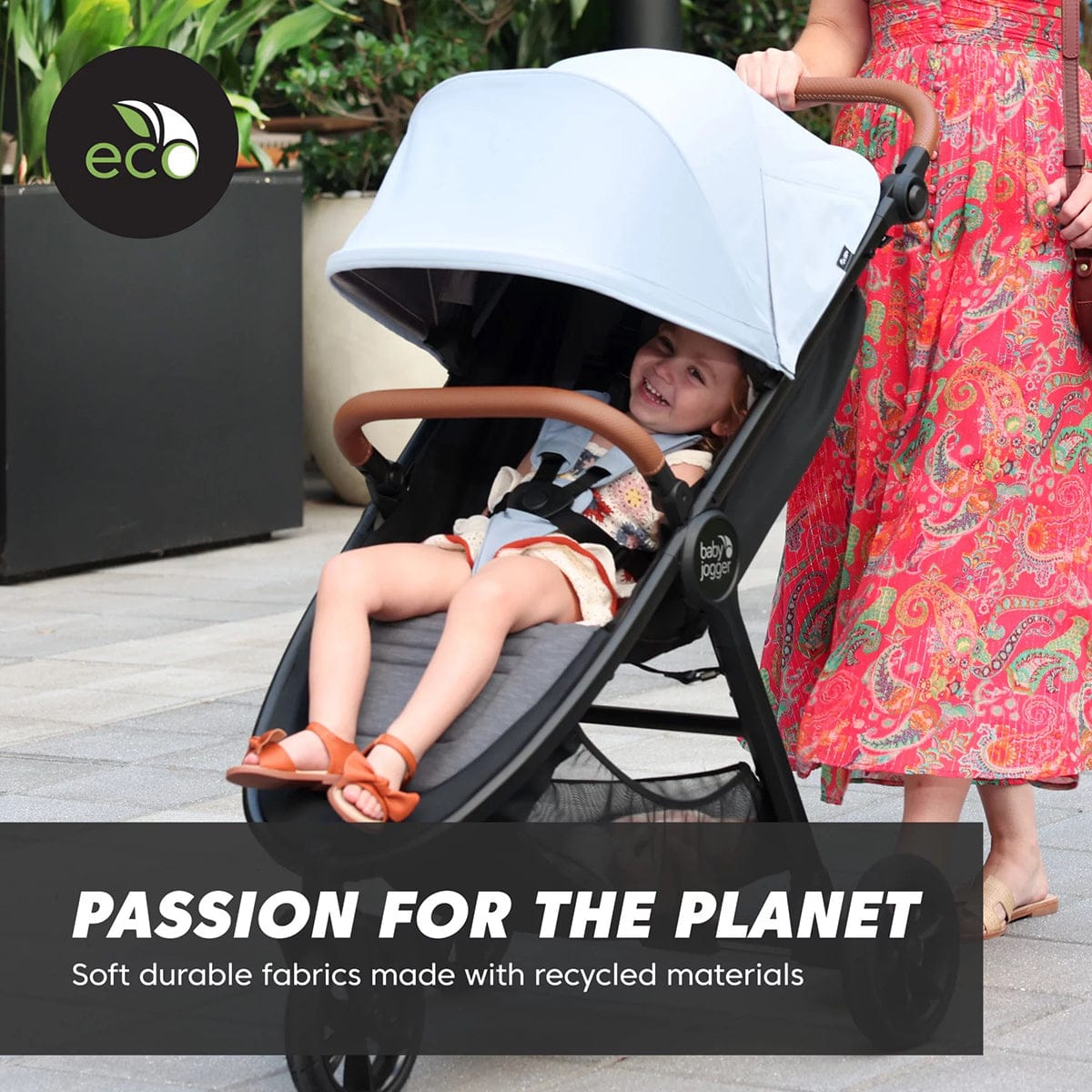 Baby Jogger City Mini GT2 Eco Single Stroller-Parent Console Bundle - Slate Fog - 2203449-2084000
