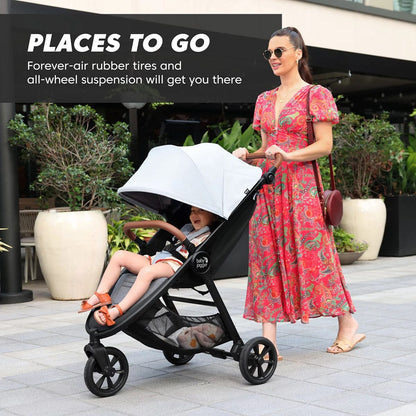 Baby Jogger City Mini GT2 Eco Single Stroller-Parent Console Bundle - Slate Fog - 2203449-2084000