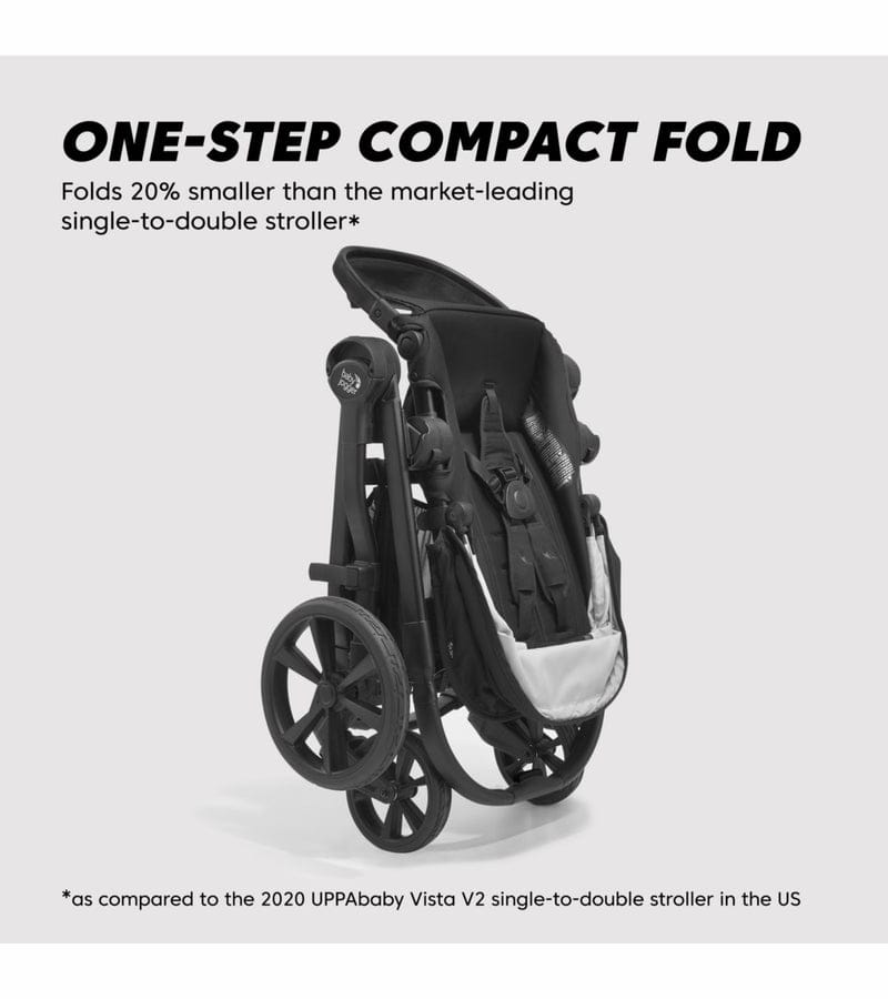 Baby Jogger City Select 2 Single Stroller + Pram Bundle - Eco Collection - Lunar Black - 2149330-2149907