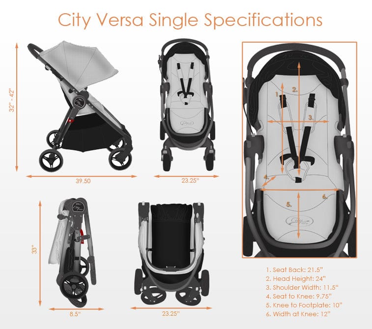 Baby Jogger City Versa Stroller Red - bj21330
