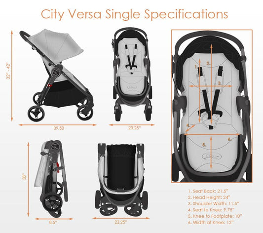 Baby Jogger City Versa Stroller Red - bj21330