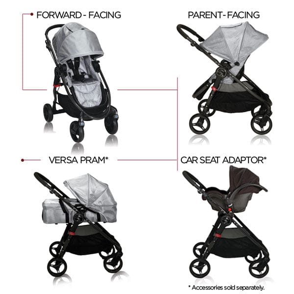 Baby Jogger City Versa Stroller Silver - bj21312