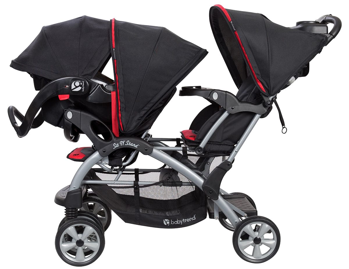 Baby Trend Sit N' Stand Double Stroller - Optic Red