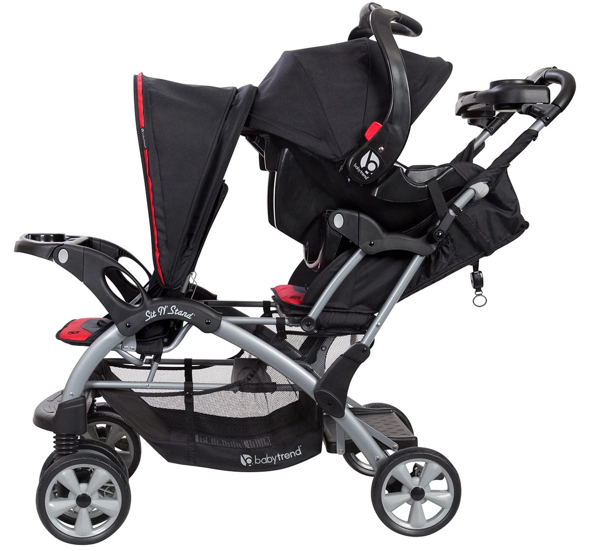 Baby Trend Sit N' Stand Double Stroller - Optic Red