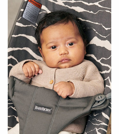 BabyBjorn Bouncer Bliss, Cotton - Anthracite / Landscape
