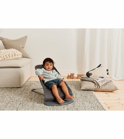 BabyBjorn Bouncer Bliss, Cotton - Anthracite / Landscape