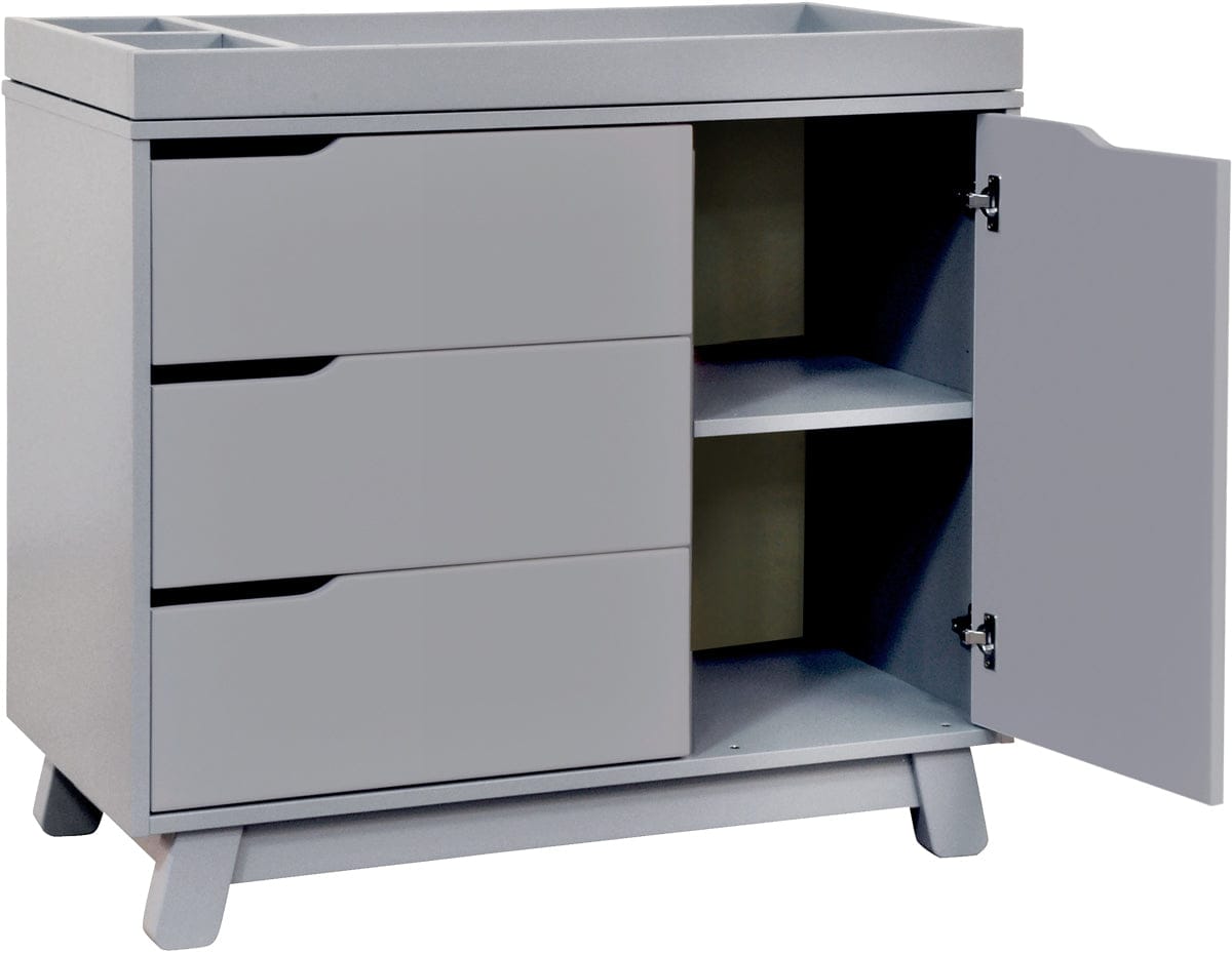 Babyletto Hudson 3-Drawer Changer Dresser, KD w/Removable Changing Tray - Grey