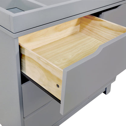 Babyletto Hudson 3-Drawer Changer Dresser, KD w/Removable Changing Tray - Grey