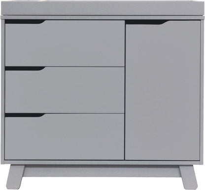 Babyletto Hudson 3-Drawer Changer Dresser, KD w/Removable Changing Tray - Grey