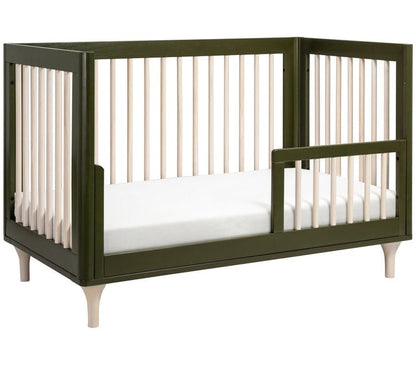 Babyletto Lolly 3-In-1 Convertible Crib with Toddler Bed Conversion - Olive/Washed Natural