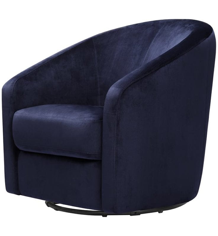 Babyletto Madison Swivel Glider - Navy Blue Microsuede